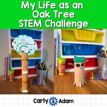 Preview of My Life as an Oak Tree Read Aloud STEM Challenge - Tree Life Cycle (Arbor Day)