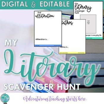 Preview of My Literary Scavenger Hunt {Digital & Distance Learning)