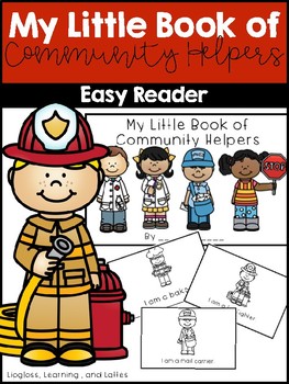 Preview of My Little Book of Community Helpers {Easy Reader}