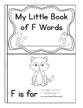 My Little Book Of F Words By Letters 2 Numbers Tpt