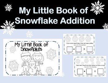 Preview of My Little Snowflake Addition Book Kindergarten and 1st Grade