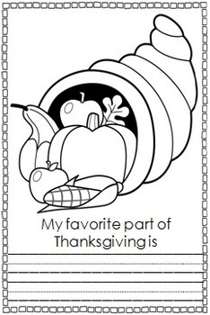 My Little Thanksgiving Coloring Book by Teaching's a Hoot by Nicole Johnson