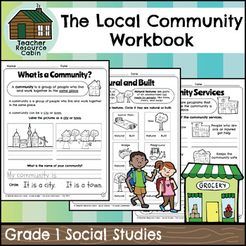 Preview of The Local Community Workbook (Grade 1 Social Studies)