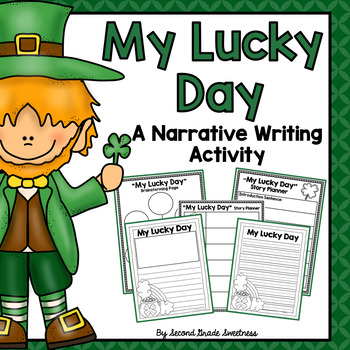 Preview of St. Patricks Day Writing | My Lucky Day | Great for 1st and 2nd