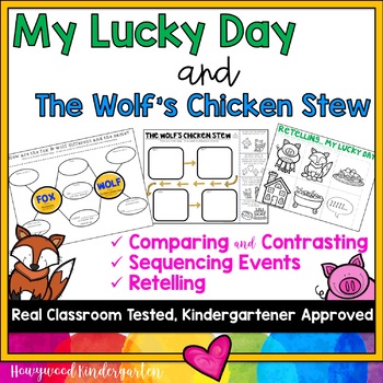 Preview of My Lucky Day & Wolf's Chicken Stew Literacy Study for St Patricks Day or anytime