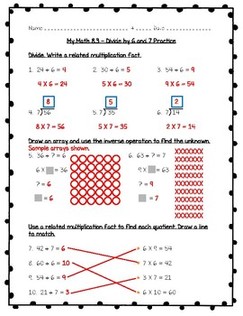 my math 3rd grade chapter 8 apply multiplication and division
