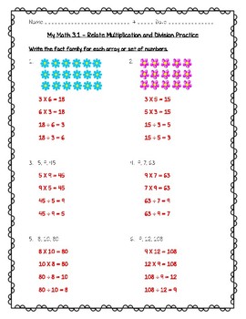My Math 4Th Grade - Chapter 3 - 3.1 - Relate Multiplication And Division