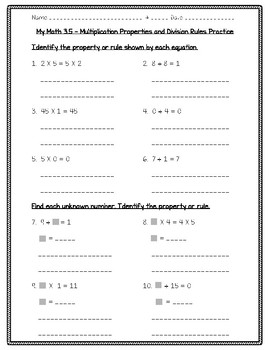 my math 4th grade chapter 3 understand multiplication and division worksheets