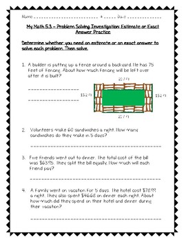 my math 5th grade chapter 5 add and subtract decimals worksheets