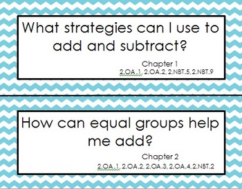 Preview of My Math Essential Questions for Second Grade