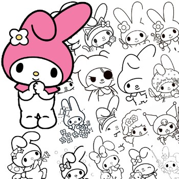 My Melody Coloring Pages | 113 Pictures Printable For Kids by TETMANEST