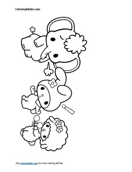 My Melody Coloring Pages Free Pdf by khalid moujahid | TPT