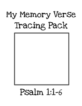 My Memory Verse Tracer Pages (Psalm 1)