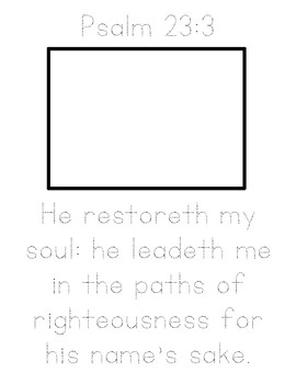 My Memory Verse Tracer Pages (Psalm 23)