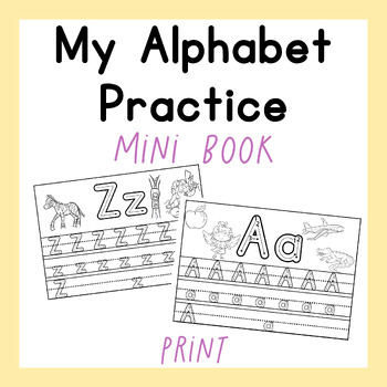 My Mini Alphabet tracing and coloring book, Handwriting, Tracing Print A-Z