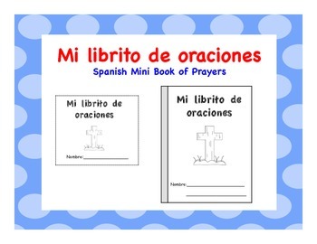 Preview of My Mini Book of Spanish Prayers-Mi librito de oraciones