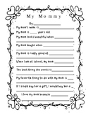 My Mommy Mother's Day Poem Template