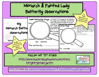 Preview of My Monarch & Painted Lady Butterfly Observations