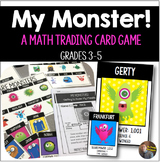 Math Games Trading Cards for 3rd - 5th - Addition, Subtrac