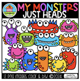 My Monsters Just Heads (P4Clips Trioriginals) MONSTER CLIPART