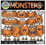 My Monsters ORANGE (P4Clips Trioriginals) COLOR CLIPART