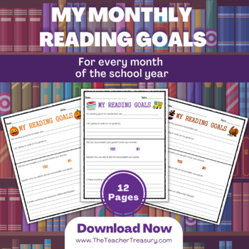 My Monthly Reading Goals by The Teacher Treasury TpT