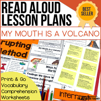 Preview of My Mouth Is a Volcano Activities, Read Aloud Lessons Plans & Behavior Chart