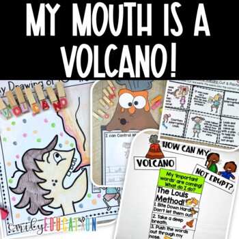 Preview of My Mouth is a Volcano Activities | Craft, Directed Drawing, Anchor Chart