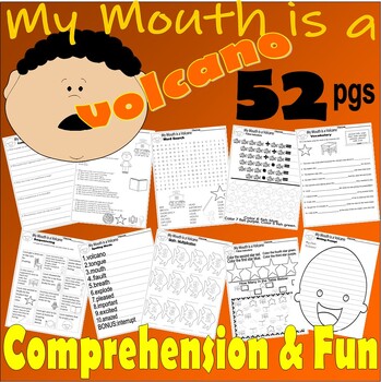Preview of My Mouth is a Volcano Read Aloud Book Companion Reading Comprehension Worksheets