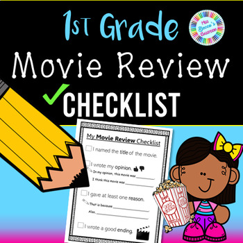 Preview of Movie Review Writing Checklist (1st grade standards-aligned) - PDF and digital!!