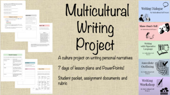 Preview of Multicultural Writing Project - Remote and Hybrid Learning Friendly!