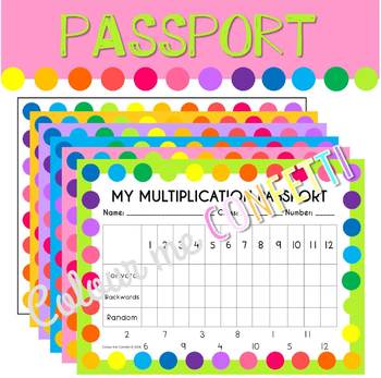 Preview of My Multiplication Passport - Colour me Confetti
