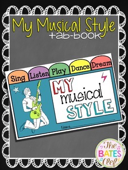 Preview of My Musical Style Tab Book - Back to School