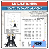 My Name Is Mina Worksheets -Word search-Crossword