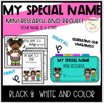 Preview of My Name Mini-research Project Activity for Back to School