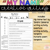 My Name by Sandra Cisneros Activity, Creative Writing and 