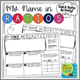 Ratios | My Name in RATIOS Math Activity