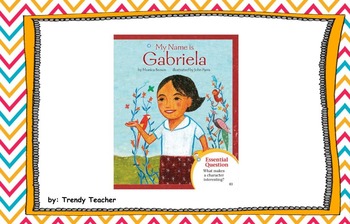 Preview of My  Name is Gabriela flipchart Journey's