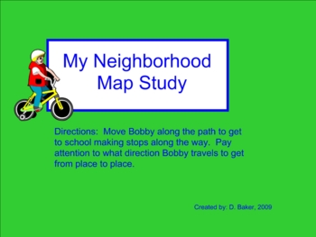 Preview of My Neighborhood Map Study Smartboard Lesson