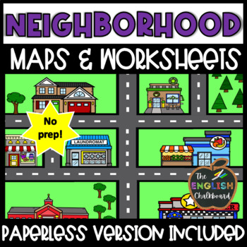 Preview of My Neighborhood Maps & Worksheets | Map Skills