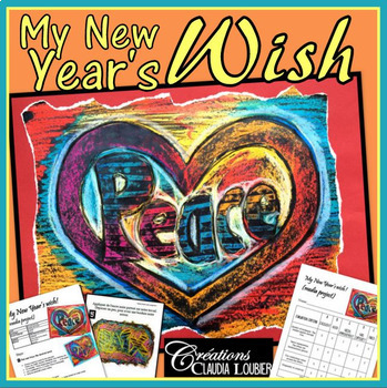 Preview of My New Year's Wish - New Year / Peace Art Lesson Plan
