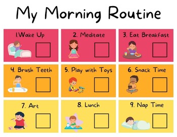 daily routine clipart spanish