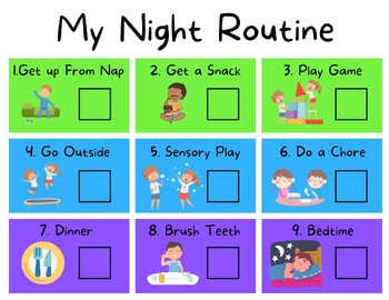 My Daily Routine Check List English & Spanish by LaParabella | TPT