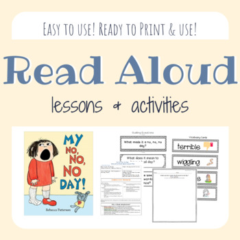 Preview of My No, No, No, No Day Read Aloud Lesson Plan & Activities