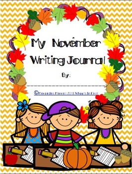 My November Writing Journal Cover by Mercedes Merrell | TpT