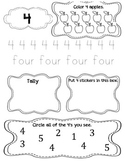 My Number Book 1-10: Printing Practice/Number Recognition 