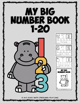 my big number book 1 20 by gigi smith teachers pay teachers