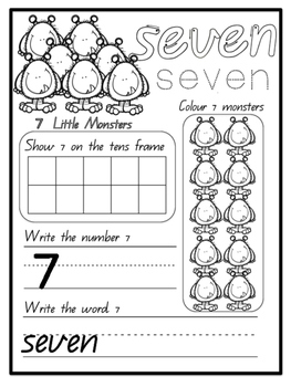 my number booklet bundle 1 20 by teachertimeprimary tpt