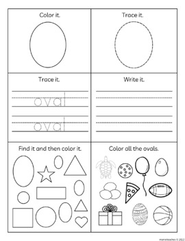 My Number and Shape Book - Practice Worksheets - Practice Activities ...