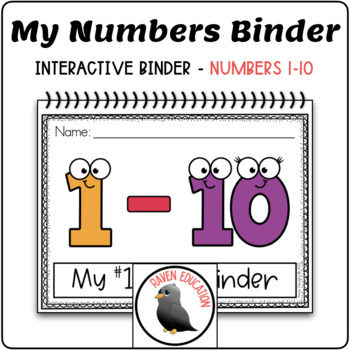 Preview of My Numbers 1-10 Binder (Interactive / Adapted) Number Recognition, Counting